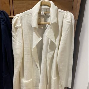 By Design puff sleeve cardigan ivory large